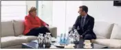  ?? (Photo Franceinfo) ?? L’entrevue entre Angela Merkel et Emmanuel Macron aura duré une heure.