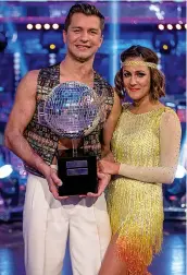  ??  ?? Mixed emotions... Pasha winning Strictly with Caroline Flack in 2013; Rachel on Countdown; happy couple with baby, left