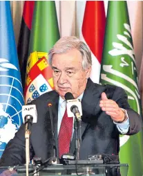  ?? EFE ?? El secretario general de la ONU, António Guterres, en Pakistán.