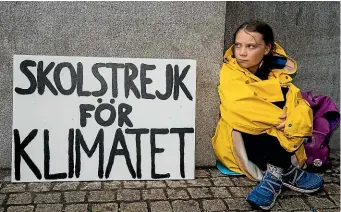  ??  ?? Greta Thunberg, outside the Swedish parliament, launches a solo vigil to draw attention to climate change.