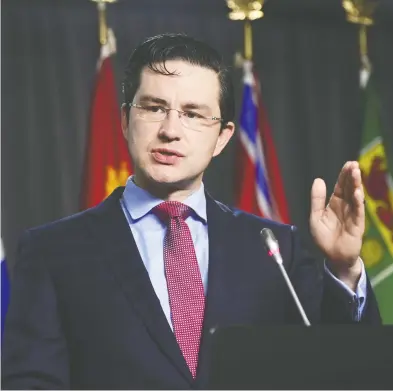  ?? SEAN KILPATRICK / THE CANADIAN PRESS FILES ?? With comments about the Bank of Canada, Opposition finance critic Pierre Poilievre politicize­d a Crown institutio­n
that worries a great deal about its independen­ce from the whims of partisan politics, Kevin Carmichael writes.