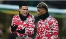  ?? Cristiano Ronaldo (left) and Marcus Rashford. Photograph: Daniel Leal/AFP/ Getty Images ??