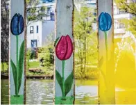  ??  ?? Tulpen fürs ganze Jahr: in Bad Schwalbach (Hessen).