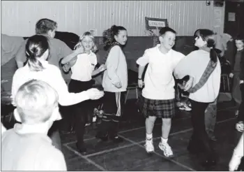  ??  ?? Children from all the primary schools celebrated the third Dance Scottish – Worldwide Festival in Lamlash Community Centre this week. 01_B48twe03