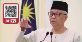  ?? (Foto BERNAMA) ?? Ismail Sabri pada sidang media harian PKPP di Bangunan Perdana Putra, Putrajaya, semalam.