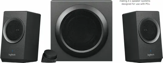  ??  ?? Logitech has long been making 2.1 speaker systems designed for use with PCs.