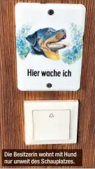  ??  ?? Die Besitzerin wohnt mit Hund nur unweit des Schauplatz­es.