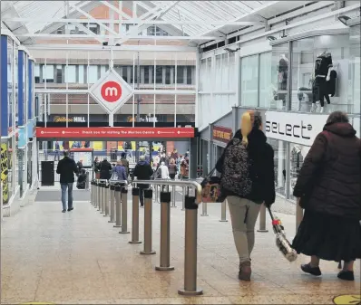  ??  ?? OPENING UP: The Merrion Centre in Leeds is now 60 per cent open and this level is increasing as Town Centre works closely with tenants.