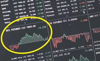  ??  ?? En la imagen, cotización del Bitcoin ayer en Australia, donde se recuperó levemente y llegó a US$ 7.869.