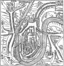  ??  ?? City of the PrinCe BiShoPS This 1611 map by John Speed shows Durham’s medieval layout, with the three bridges into the city.