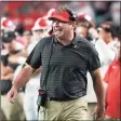  ?? Mark Brown / Getty Images ?? Georgia’s Kirby Smart coaches against Michigan in Friday’s Orange Bowl in Miami.