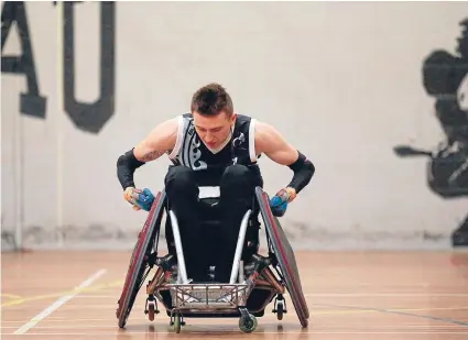  ?? Photo: KIRK HARGREAVES/FAIRFAX NZ ?? Cody Everson, 19, who was paralysed after a rugby accident, is now amember of the national Wheel Blacks team and hopes tomake it to the Paralympic­s in Rio de Janeiro next year.