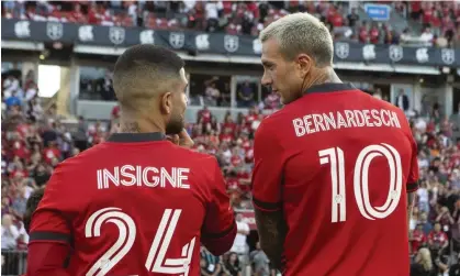  ?? ?? Toronto FC's Lorenzo Insigne and Federico Bernardesc­hi rank in the top-five of MLS earners this season. Photograph: Chris Young/AP