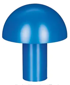  ?? ?? Ngami royal blue mushroom LED touch table lamp, £22, Habitat.