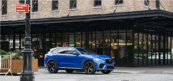  ?? ?? Redesigned for 2021, the Jaguar F-Pace does a fine job of competing in a category with such strong offerings as the BMW X3 and Mercedes GLC.