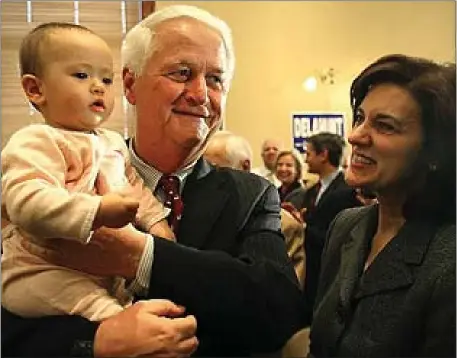  ?? BOSTON HERALD FILE ?? Former U.S. Rep. William Delahunt pictured walking through a crowd in March 2010shortl­y after announcing he would not seek re-election. He died Saturday at 82.