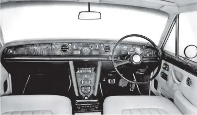  ??  ?? Glorious wood and leather Shadow I interior (above), with height adjustable arm rests pictured on a Shadow II (right).