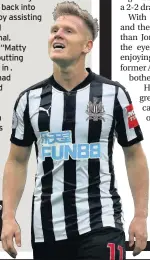  ??  ?? Newcastle United’s Matt Ritchie