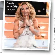  ??  ?? Sarah won CBB in 2017