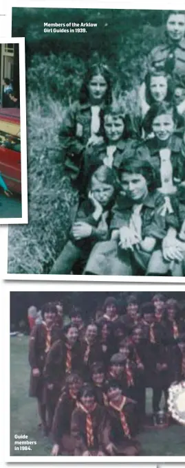  ??  ?? Guide members in 1984.
Members of the Arklow Girl Guides in 1939.