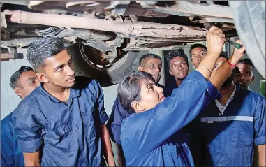  ?? Picture: SUPPLIED ?? Nittal Chand with fellow students at FNU Ba Campus.