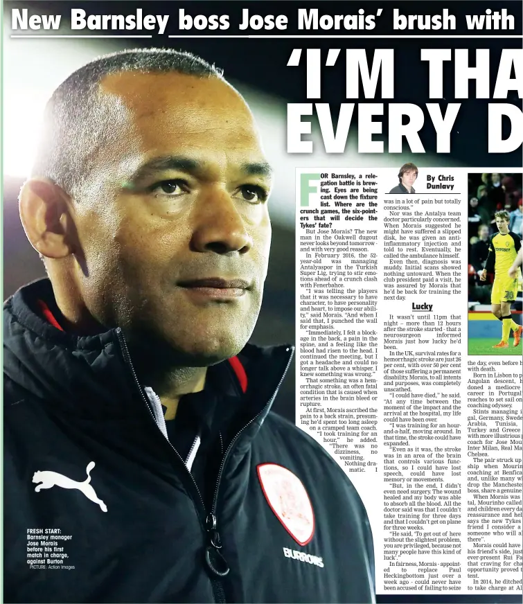  ?? PICTURE: Action Images ?? FRESH START: Barnsley manager Jose Morais before his first match in charge, against Burton