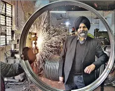 ?? GURPREET SINGH/HT PHOTO ?? Gurmeet Singh Kular at his cycle parts unit in Ludhiana