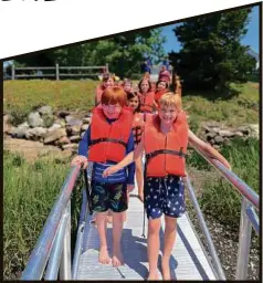  ?? ?? School-age campers prepare to spend a summer day on the waterfront at the Darien YMCA. Contribute­d Photo