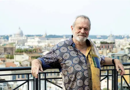  ??  ?? EM ROMA O diretor americano radicado na Inglaterra Terry Gilliam, na estreia de “O homem que matou Dom Quixote”