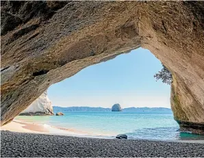  ??  ?? Cathedral Cove is a two-and-a-half hour drive from Auckland.