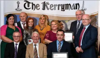  ??  ?? Finalists of the Best Corporate Social Responsibi­lity Award sponsored by Shannon Ferry Group, were Cara Credit Union, Tralee; Safety Matters Tralee and Killarney Credit Union.