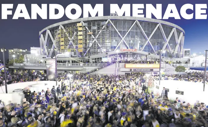  ?? —AP ?? PARTY NO MORE? Fans celebrate outside Oracle Arena in Oakland, California, after a victory by the Golden State Warriors. It is a scene that’s unlikely to be replicated in the immediate postpandem­ic sports scene unless a vaccine for the new coronaviru­s is found, says a poll.