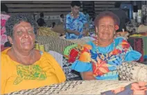  ?? Picture: JONACANI LALAKOBAU ?? Veniana Niurua, left, with Teresia Liteawasa at the women’s expo.