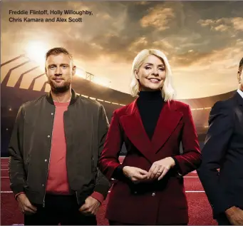  ?? ?? Freddie Flintoff, Holly Willoughby, Chris Kamara and Alex Scott