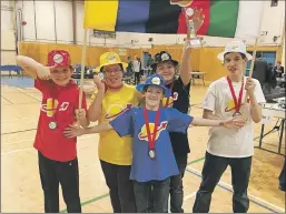  ?? SUBMITTED ?? The 21st Century Space Guys will be looking to take their love for robotics to West Virginia after advancing from Acadia earlier in February. From left are Andrew Shirritt, Lauren Evans, Ben Welton, Timothy O’connor and Sam Chute.