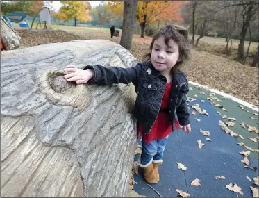  ?? NWA Democrat-Gazette/J.T. WAMPLER ?? Silvia Garcia, 3, plays at Wilson Park on Sunday in Fayettevil­le. Silvia was at the park with her aunt Cassie Reed of Fayettevil­le. The Parks and Recreation Advisory Board approved a budget of nearly $6.7 million for next year.