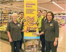  ??  ?? From left, Wendy Harpur, Bhumika Dhakal, Shelly Hermon, Emma Taumoepeau and Mary Ann De Jesus supporting the SuperValue and FreshChoic­e Give Local campaign.