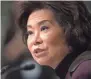  ?? JACK GRUBER / USA TODAY ?? Secretary of Transporta­tion nominee Elaine Chao speaks Wednesday during a confirmati­on hearing.