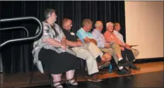  ?? SUBMITTED PHOTO ?? Special guests at the Honor the Coaches ceremony at Sun Valley include, from left, Yvonne Benedict (representi­ng her late father Bill Benedict), Mike Lashendock, Ron Withelder, Joe Giampalmi, Tom Kent, and Bob Fithian.