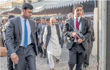  ?? ?? TOUGH DECISIONS: Ashraf Ghani, then the president of Afghanista­n, at a campaign rally in Kabul, on Sept 10, 2019.