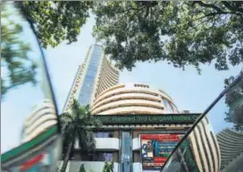  ?? REUTERS ?? The 30-share Sensex started off on a strong footing and reclaimed the 37,000-mark on widespread buying by investors, and ended at 37,054.10, up by 382.67 points, or 1.04%.