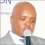  ?? (File pic) ?? The Constructi­on Industry Council CEO, Nhlanhla Dlamini, making his remarks.