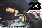  ??  ?? Monosok Ohlins ngumpet di balik bodi kanan