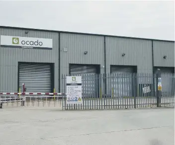  ??  ?? The newOcado distributi­on centre in Peterborou­gh.