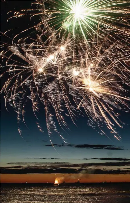  ?? BEN NUgENT / cApE cOD cHAMbER Of cOMMERcE ?? ON THE CAPE: July 4th fireworks over Orleans will return to Cape Cod this year, as well as other towns including Barnstable and Chatham. Enjoy fireworks over the ocean, with a sea breeze and great Cape eats.