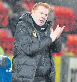  ?? Picture: SNS. ?? Celtic manager Neil Lennon has praised his players after they won their 33rd successive domestic cup tie at the weekend.