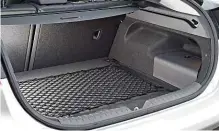  ??  ?? BOOT Hyundai’s 341-litre load bay easily trumps the Toyota’s