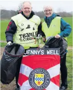  ??  ?? Community spirit Councillor Cathy McEwan and Stephen Mann of St Mirren Youth Football Club