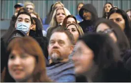  ?? Genaro Molina Los Angeles Times ?? A SINGLE MASKED face is seen in a section of sports fans attending a softball game at Easton Stadium on UCLA’s campus April 29.