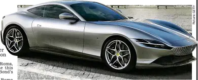  ??  ?? Italian with an Aston accent: Ferrari’s new Roma 2+2 grand tourer